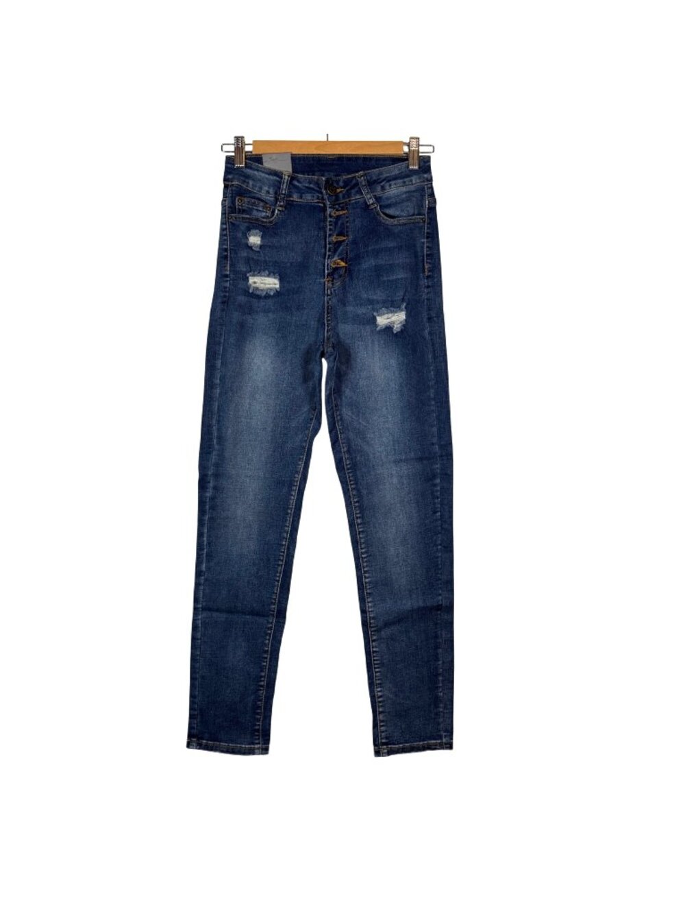 KDF 2 Distressed High Waist Skinny Jeans Cotton Blend Aesthetic Grungecore NWT